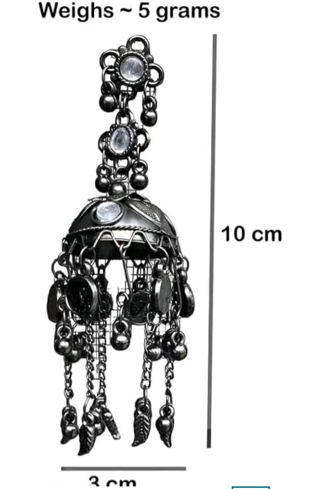 Oxidised Coin Jhumka Earrings – Statement Earrings