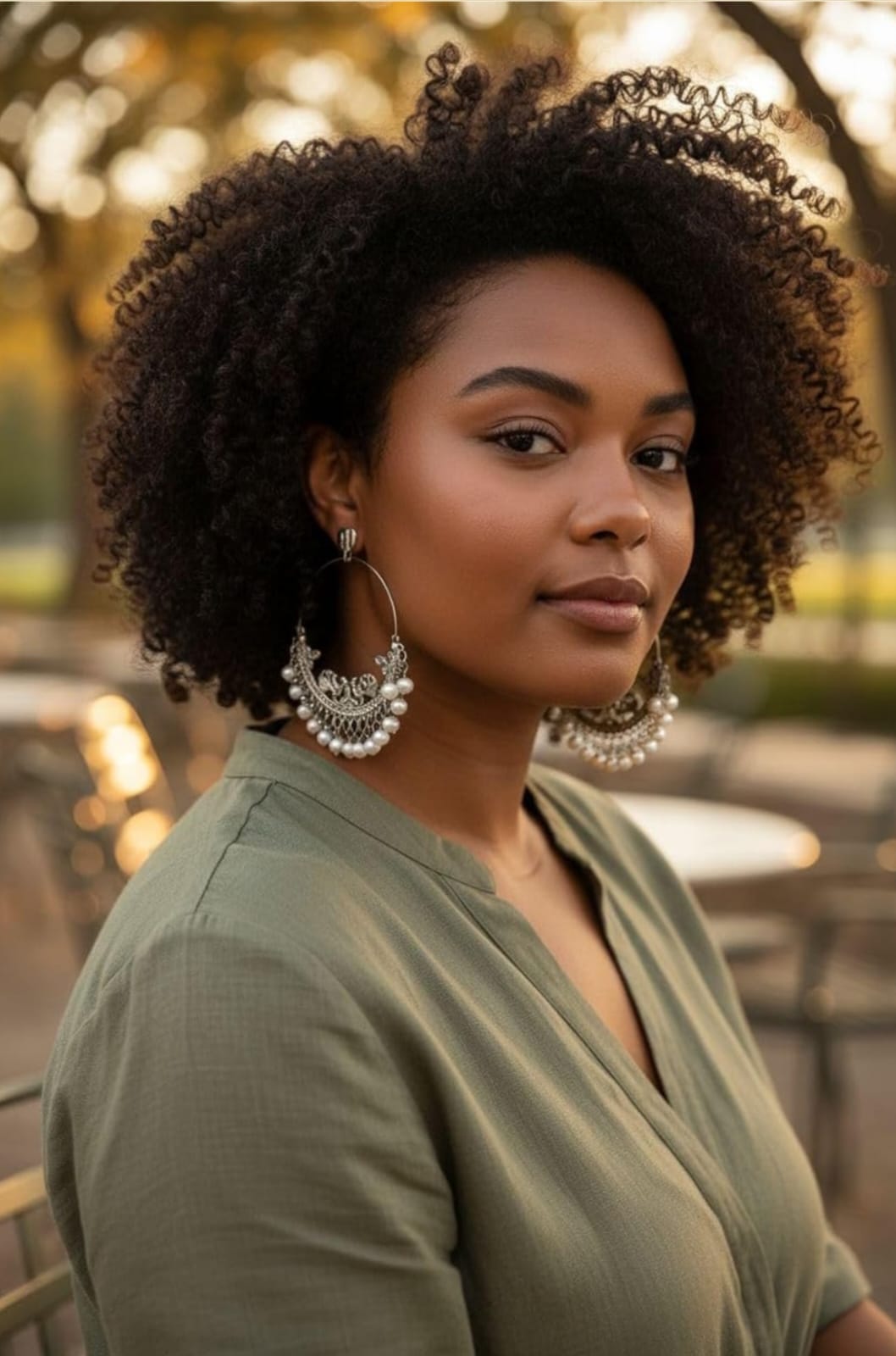 Oxidised Pearl Chandbali Hoop Earrings – Statement Traditional Earrings